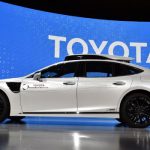 (FILES) LAS VEGAS, NEVADA – JANUARY 07: Toyota Research Institute (TRI) P4 semi-autonomous prototype based on the current Lexus LS500h is displayed during a Toyota press event for CES 2019 at the Mandalay Bay Convention Center on January 7, 2019 in Las Vegas, Nevada.