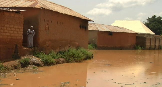 FILE PHOTO: Flood ravaging the surroundings of a community in Kaduna